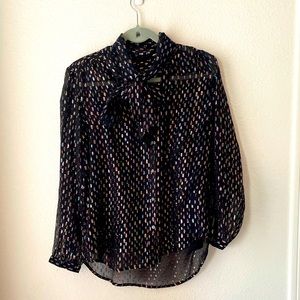 Jcrew Long Sleeve Multicolor stitch shirt